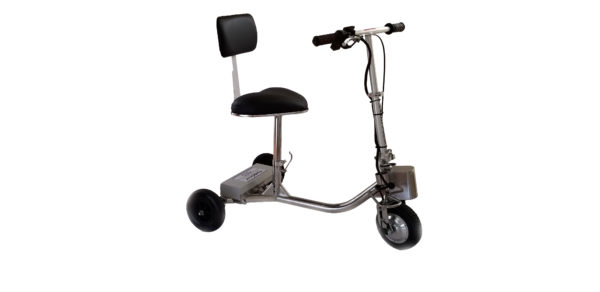 HandyScoot Lightweight Mobility Scooter up right on angle